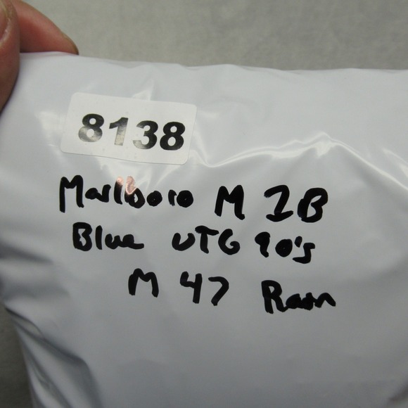 Vintage Marlboro Unlimited Jacket Mens Large Blue Black Hooded Full Zip Rain 90s - Picture 15 of 15